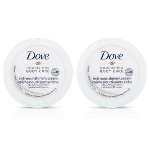 BUNDLE LOT (2) Dove Nourishing Body Care Rich Nourishment Cream 48 Hour Moisture